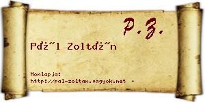 Pál Zoltán névjegykártya