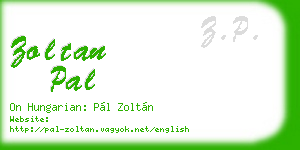 zoltan pal business card